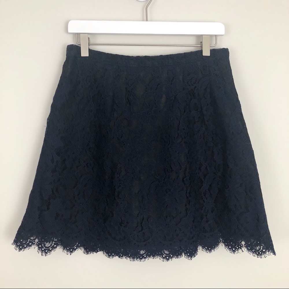 J. Crew Leavers Lace Lined Tea Party Skirt